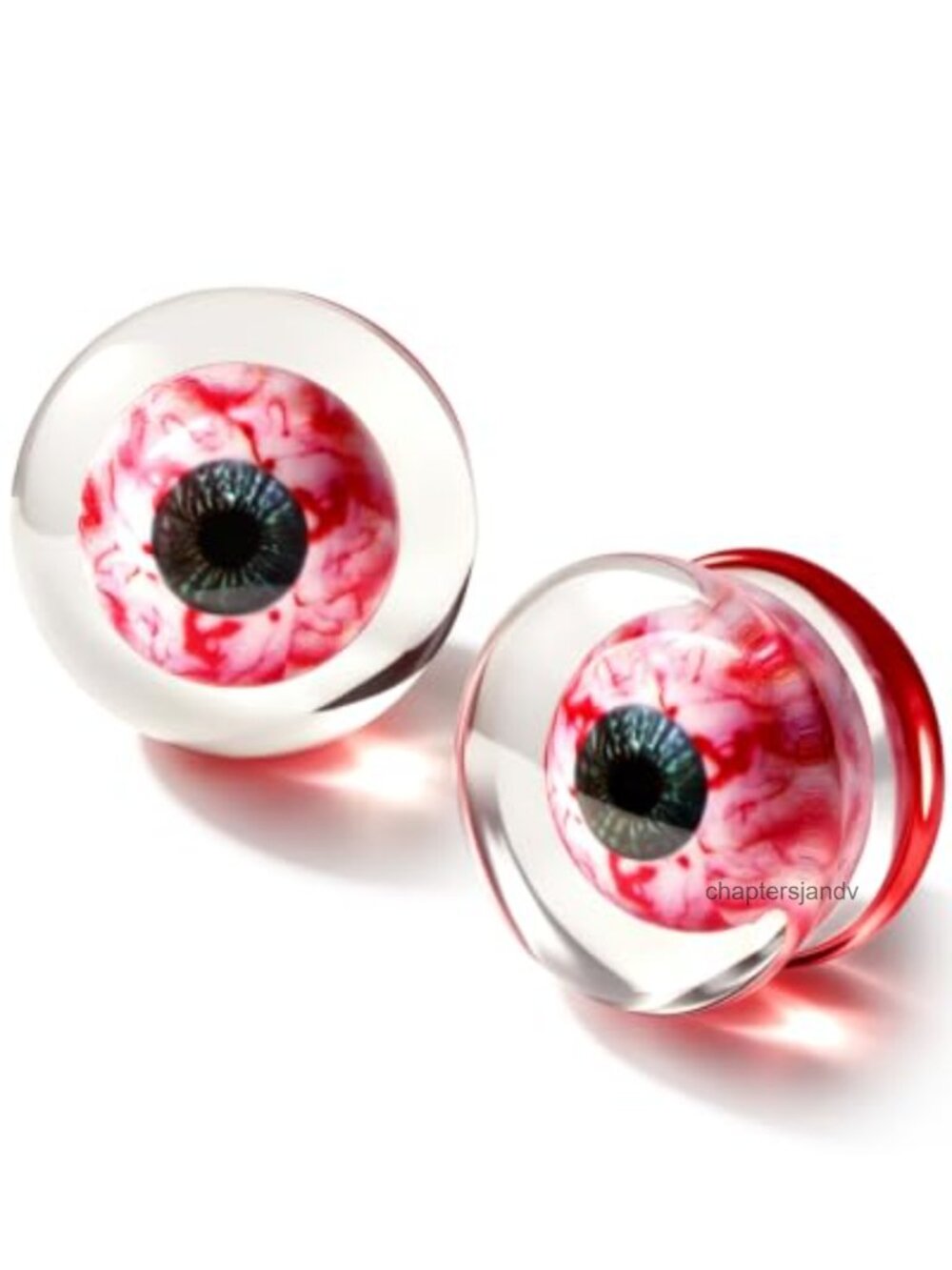 2PCS Acrylic Halloween Eyeball Ear Gauge Plugs for Stretched Lobes